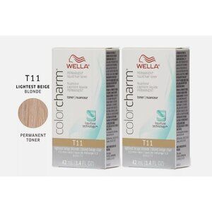 Wella Color Charm T11 Lightest Beige Blonde Liquid Toner 1.4 oz (pack of 2)